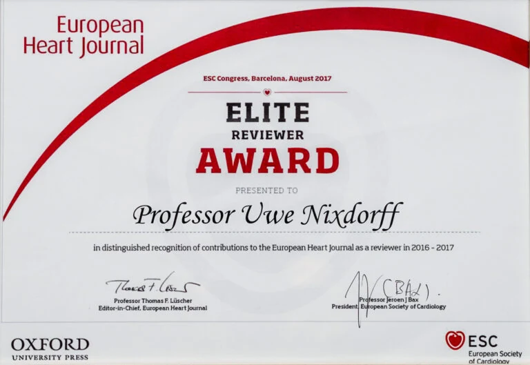 European Heart Journal · Elite Reviewer Award 2017