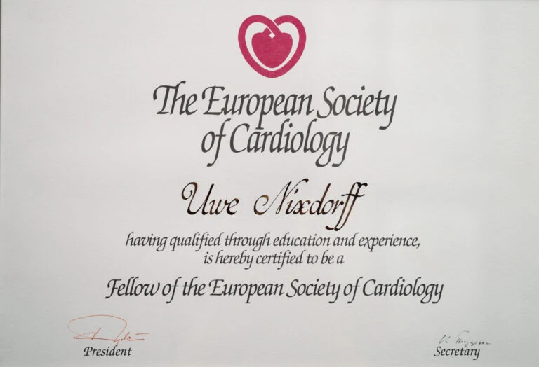 Fellow of the European Society of Cardiology
